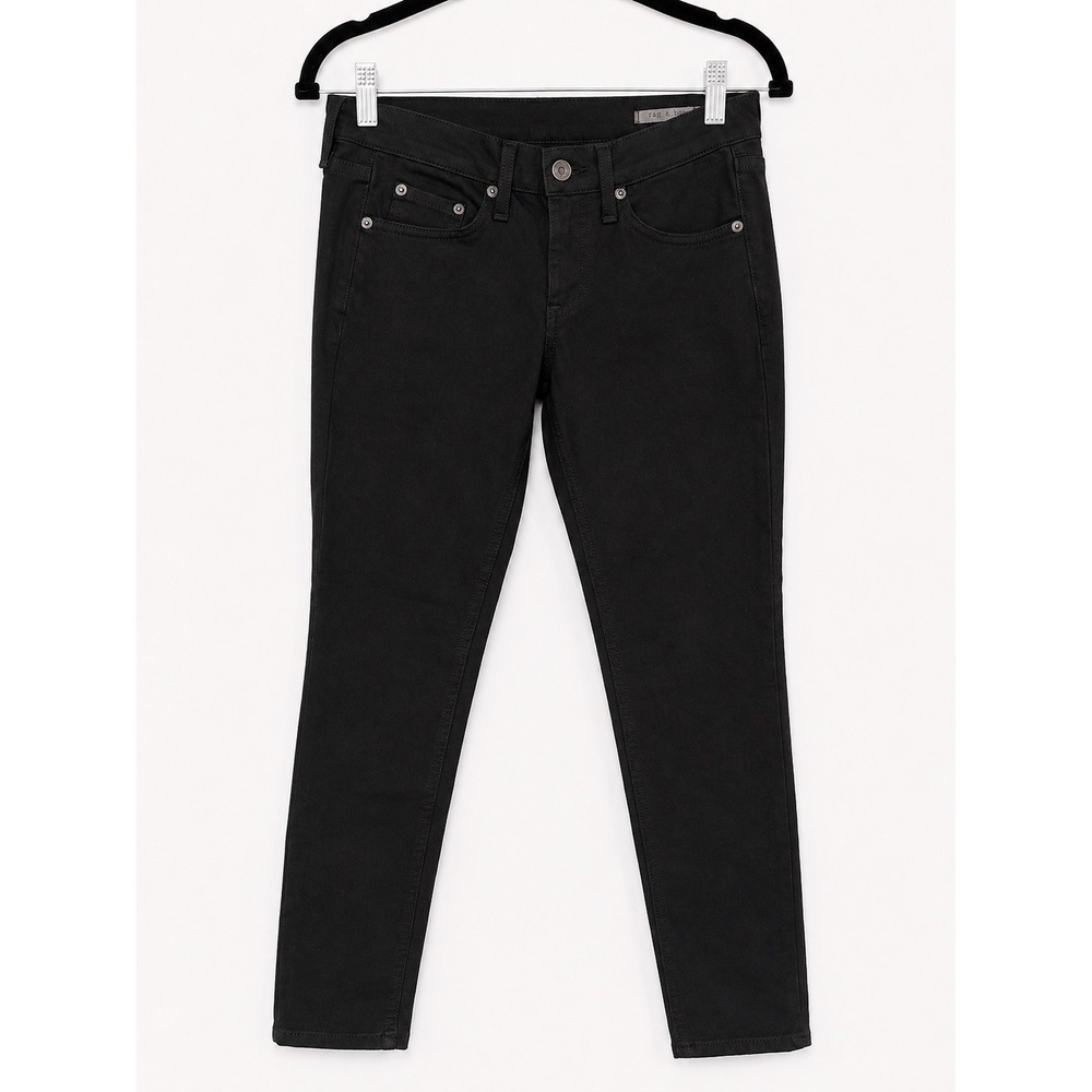 Rag & Bone Equestrian Skinny Jeans Womens 25 Black Stretch Denim Minimalist